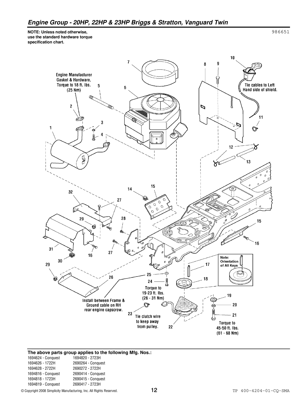 Simplicity 1700 Series manual 986651 