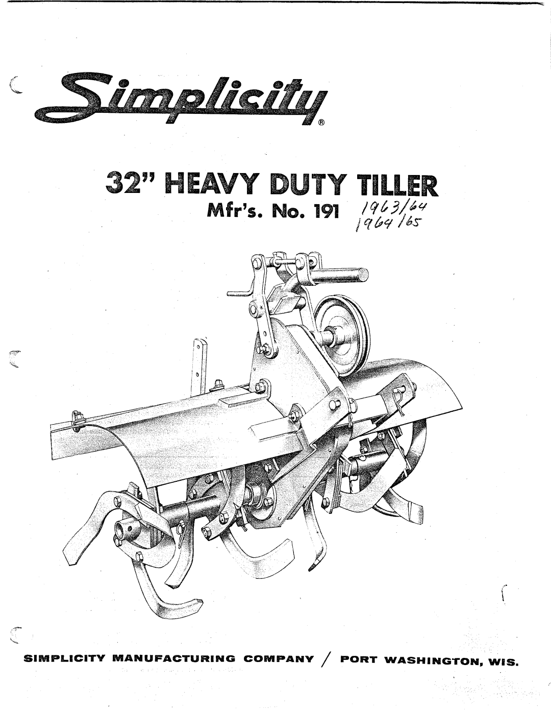 Simplicity 191 manual 