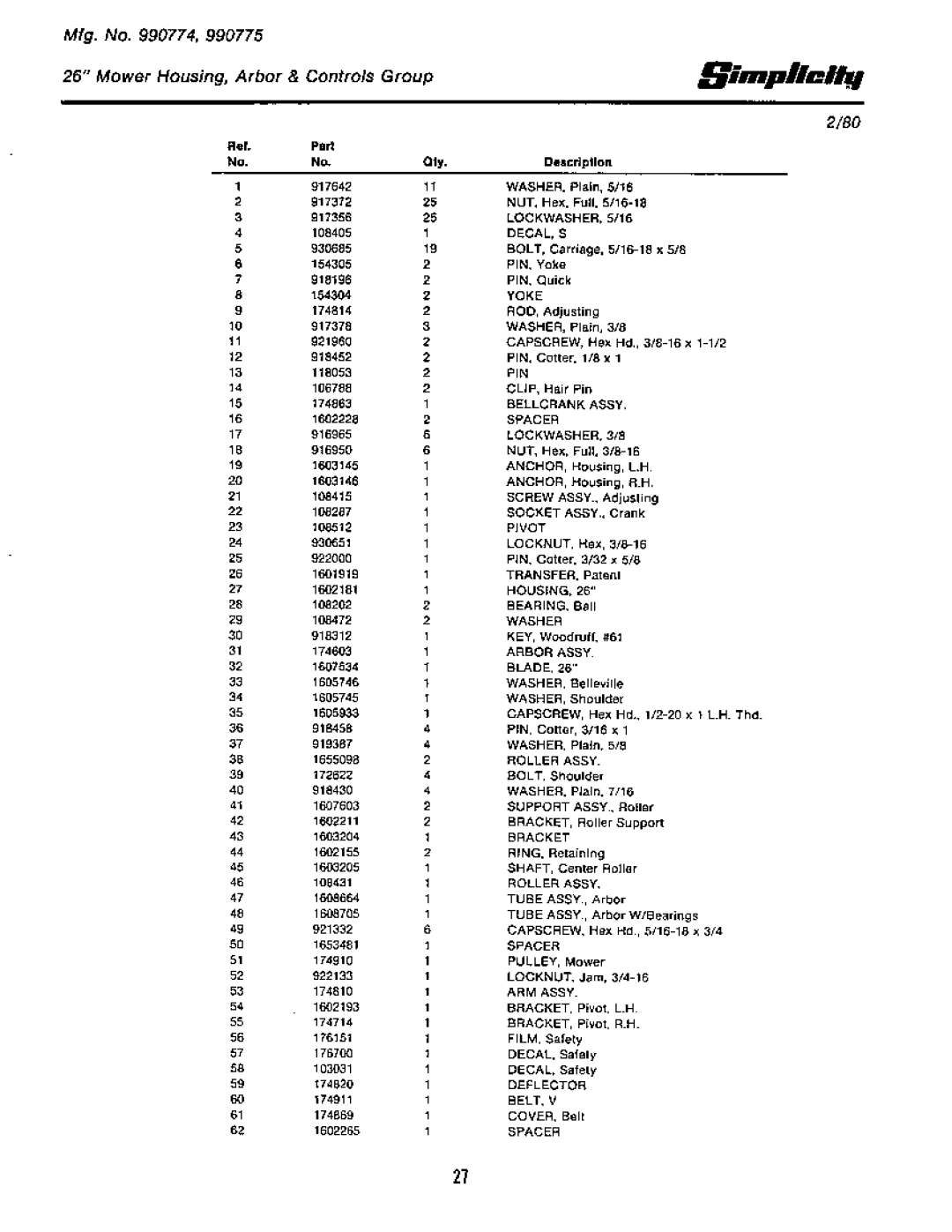 Simplicity Rear Engine Riders, 1965-1979 manual 