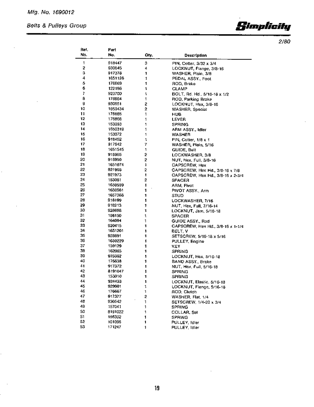 Simplicity Rear Engine Riders, 1965-1979 manual 