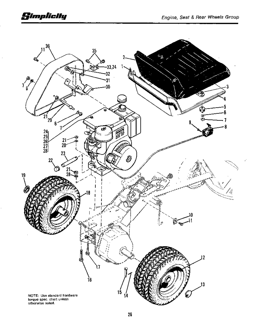 Simplicity 1965-1979, Rear Engine Riders manual 