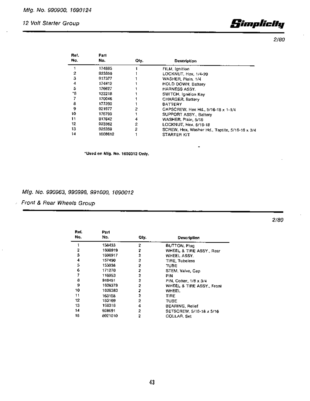 Simplicity Rear Engine Riders, 1965-1979 manual 