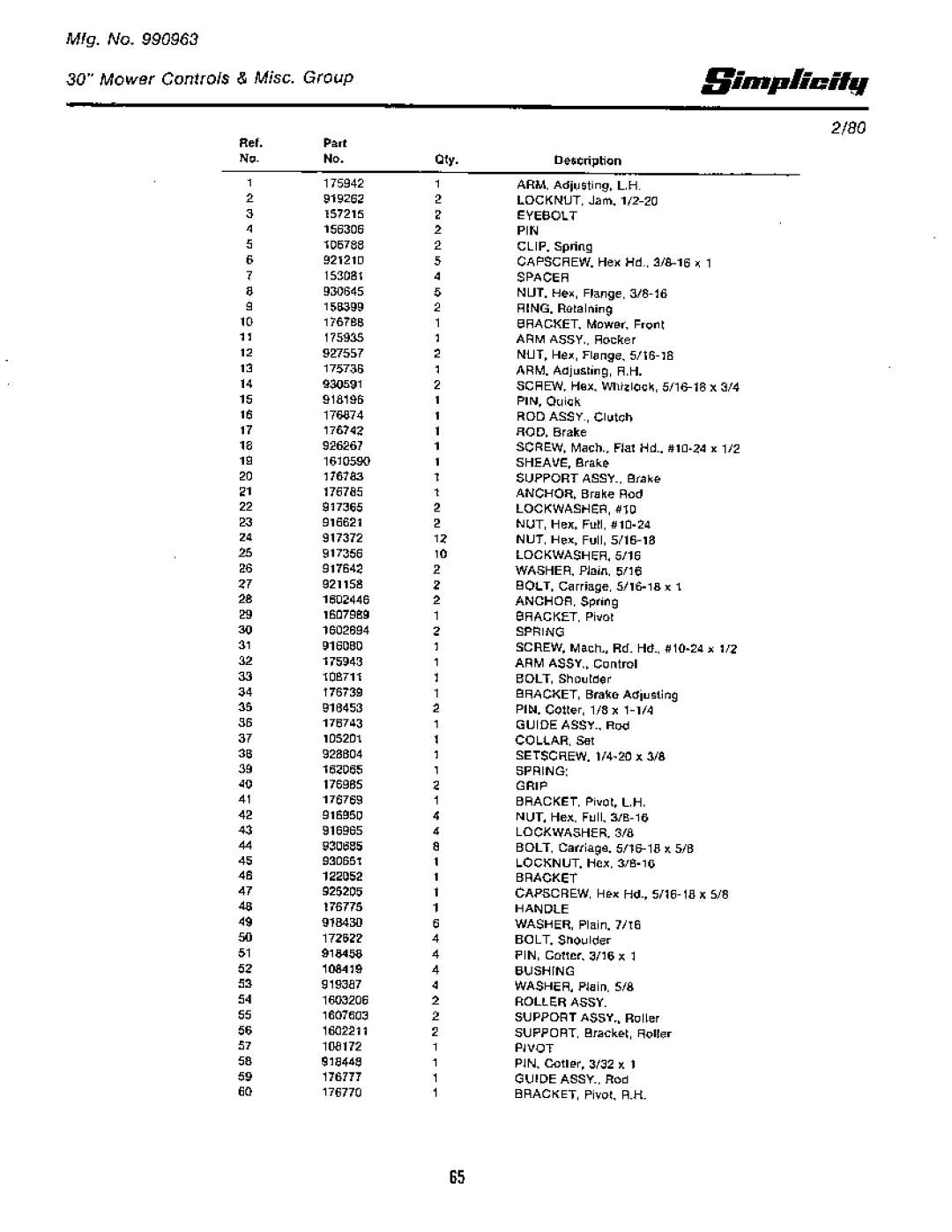 Simplicity Rear Engine Riders, 1965-1979 manual 