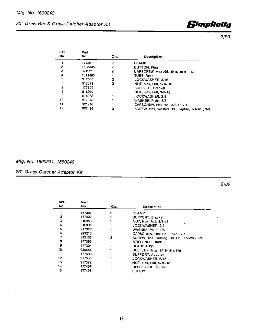 Simplicity Rear Engine Riders, 1965-1979 manual 