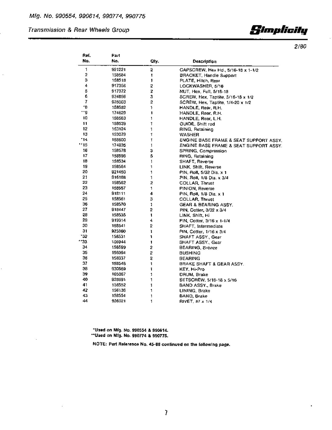 Simplicity Rear Engine Riders, 1965-1979 manual 