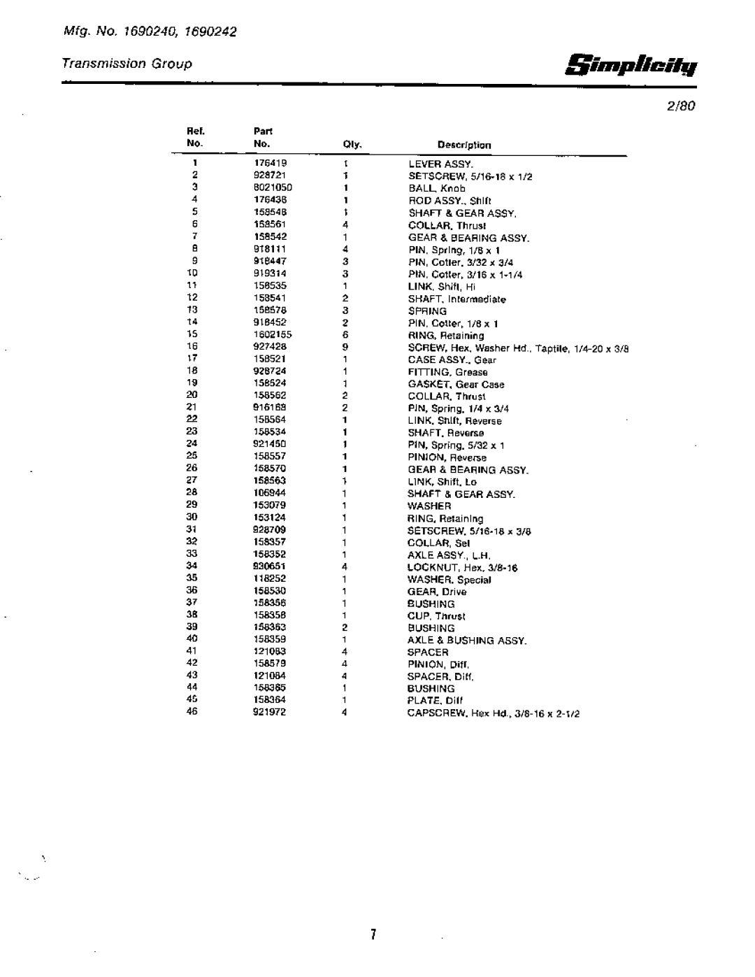 Simplicity Rear Engine Riders, 1965-1979 manual 