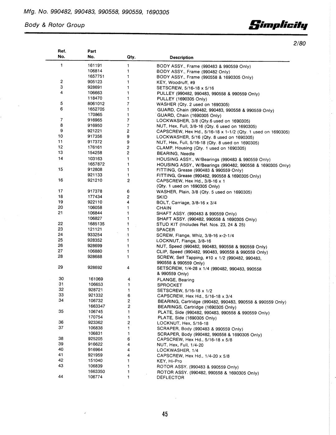 Simplicity 1967, 1974, 1975, 1977, 1970, 1976, 1979, 1978, 1971, 1972, 1973, 1968, 1969 manual 