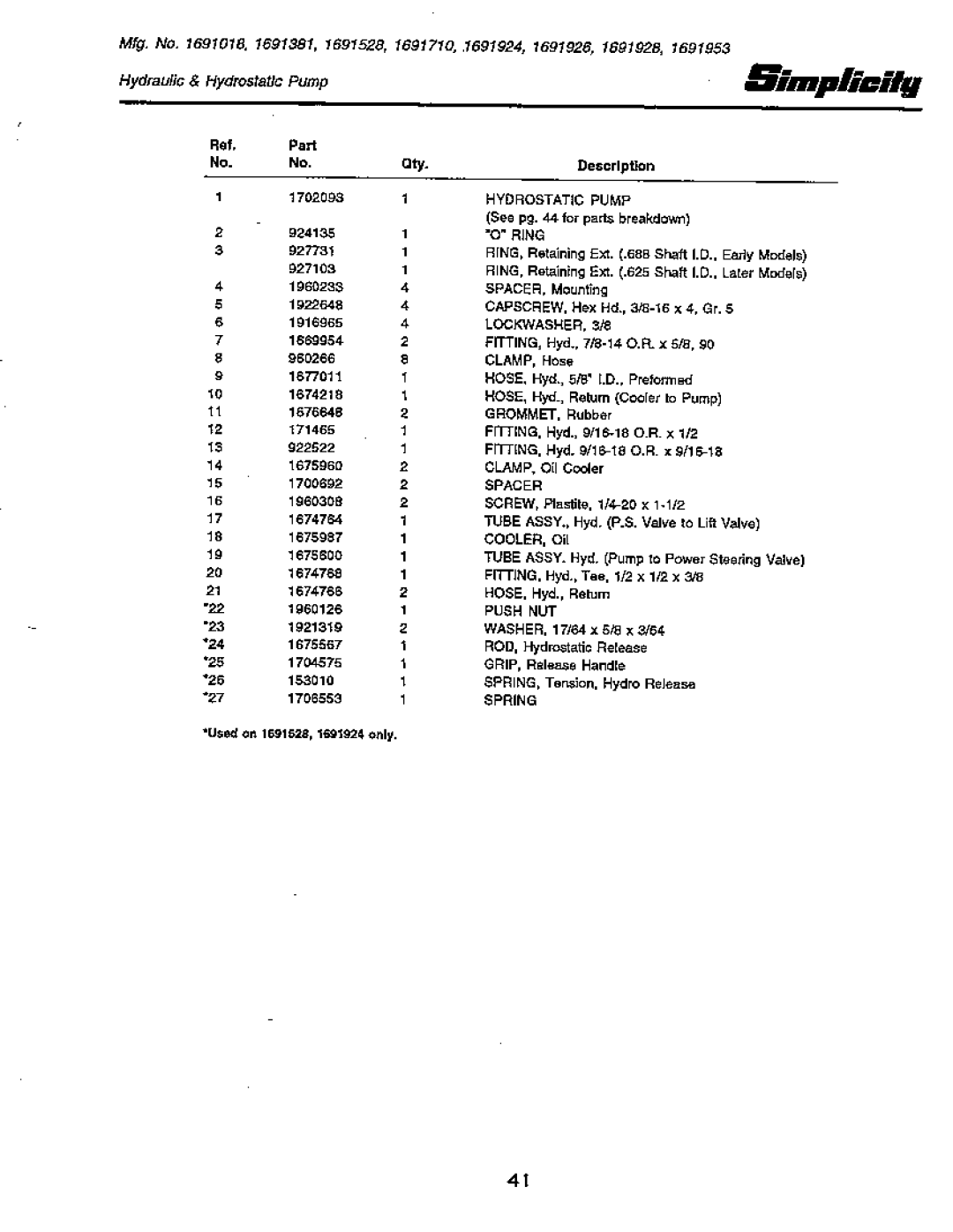 Simplicity 18 GTH Series, 20 GTH Series manual 