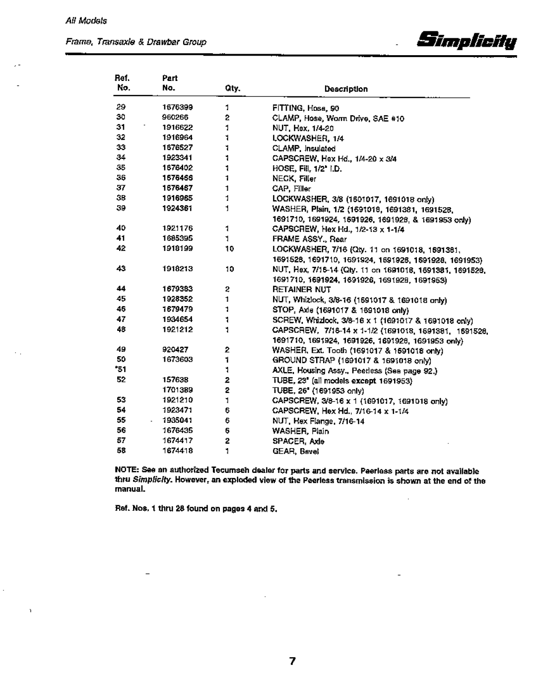 Simplicity 18 GTH Series, 20 GTH Series manual 