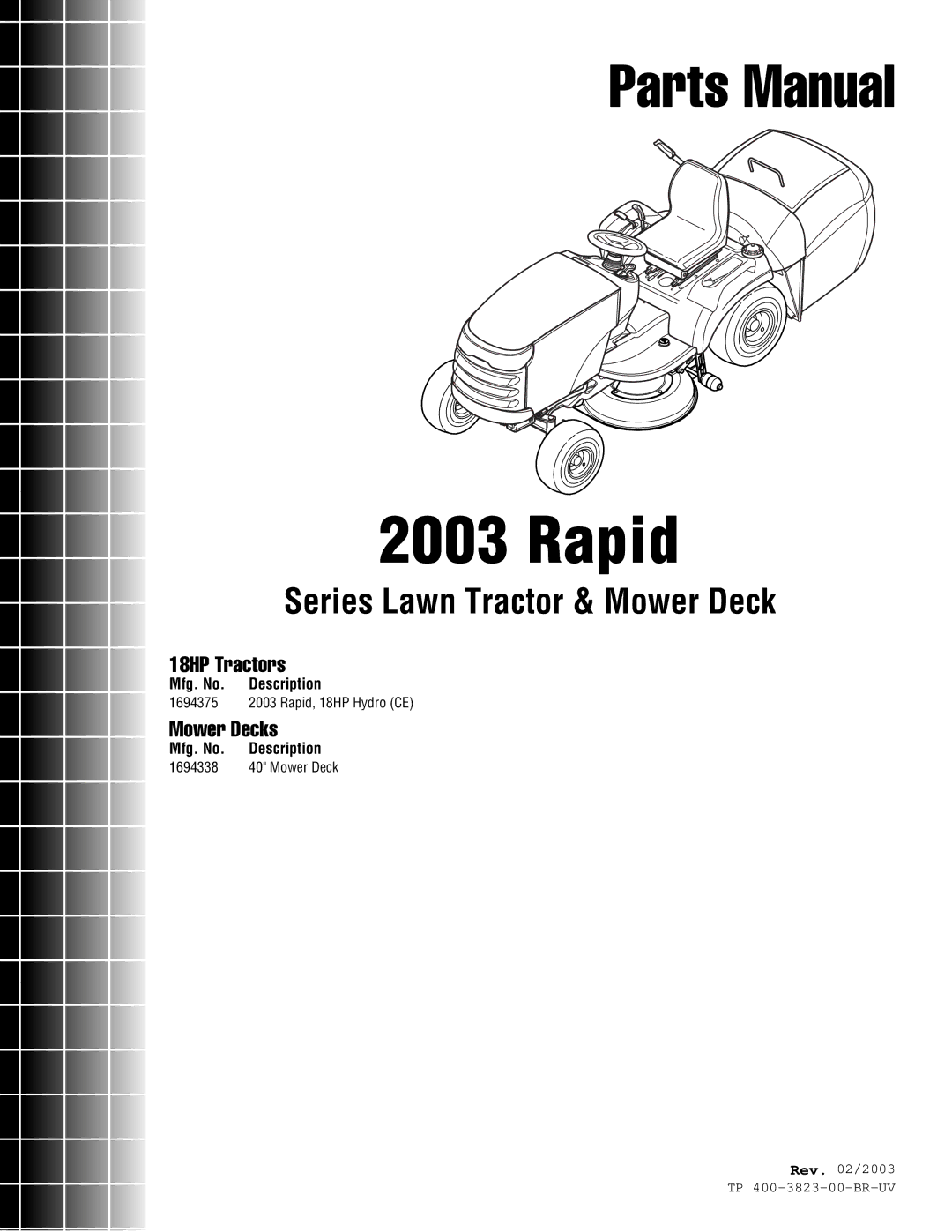 Simplicity 2003 Rapid manual 