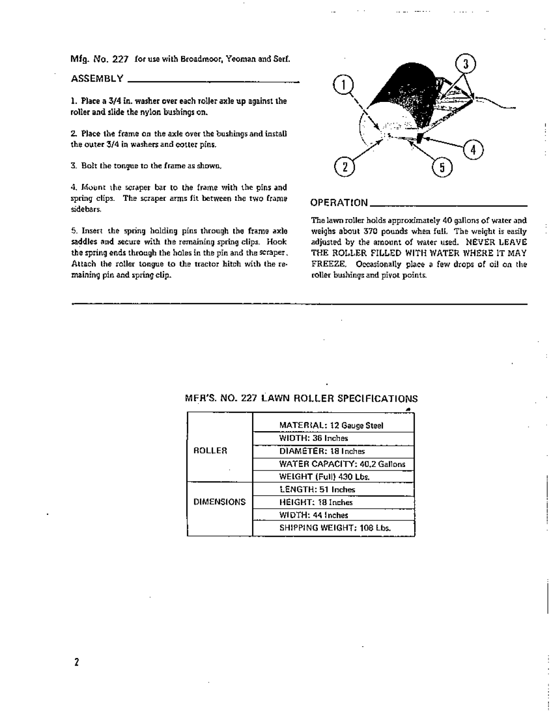 Simplicity 227 manual 