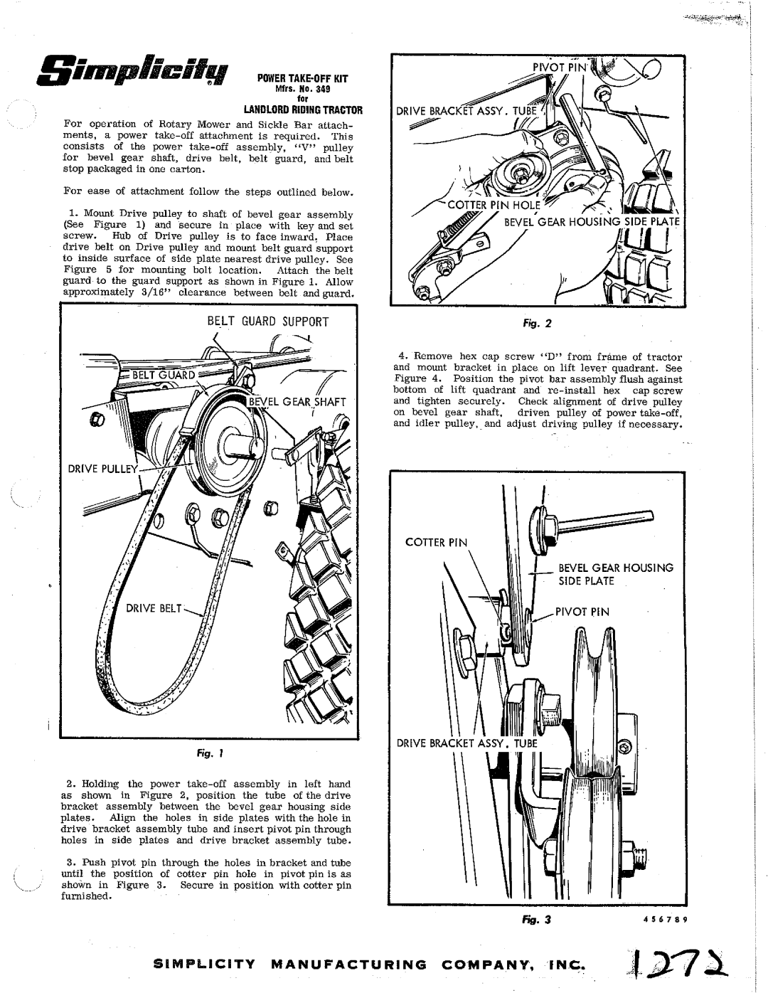 Simplicity 249 manual 