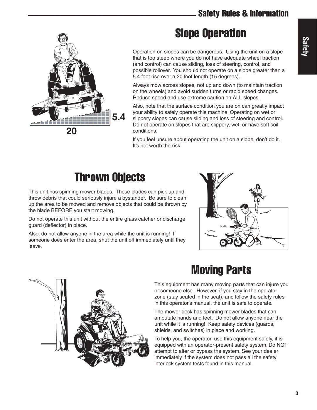 Simplicity 24HP manual Slope Operation 