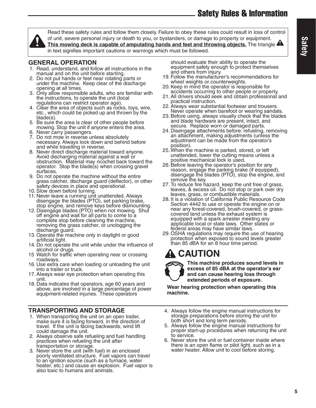 Simplicity 24HP manual General Operation 