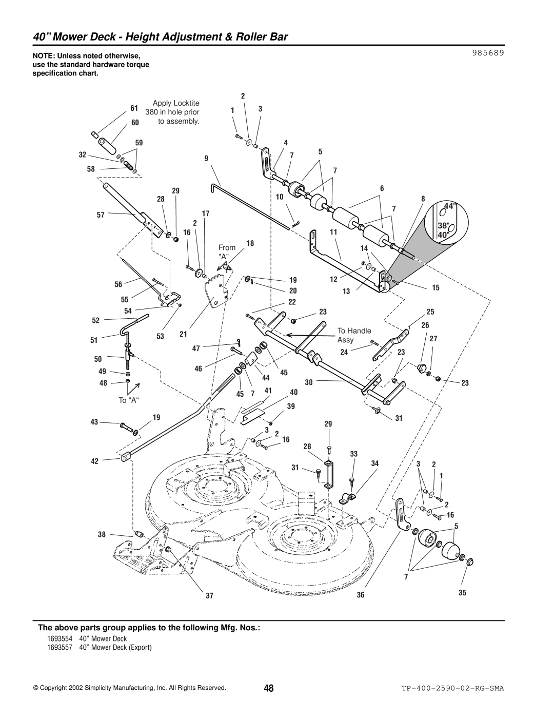 Simplicity 2500 Series manual 985689 