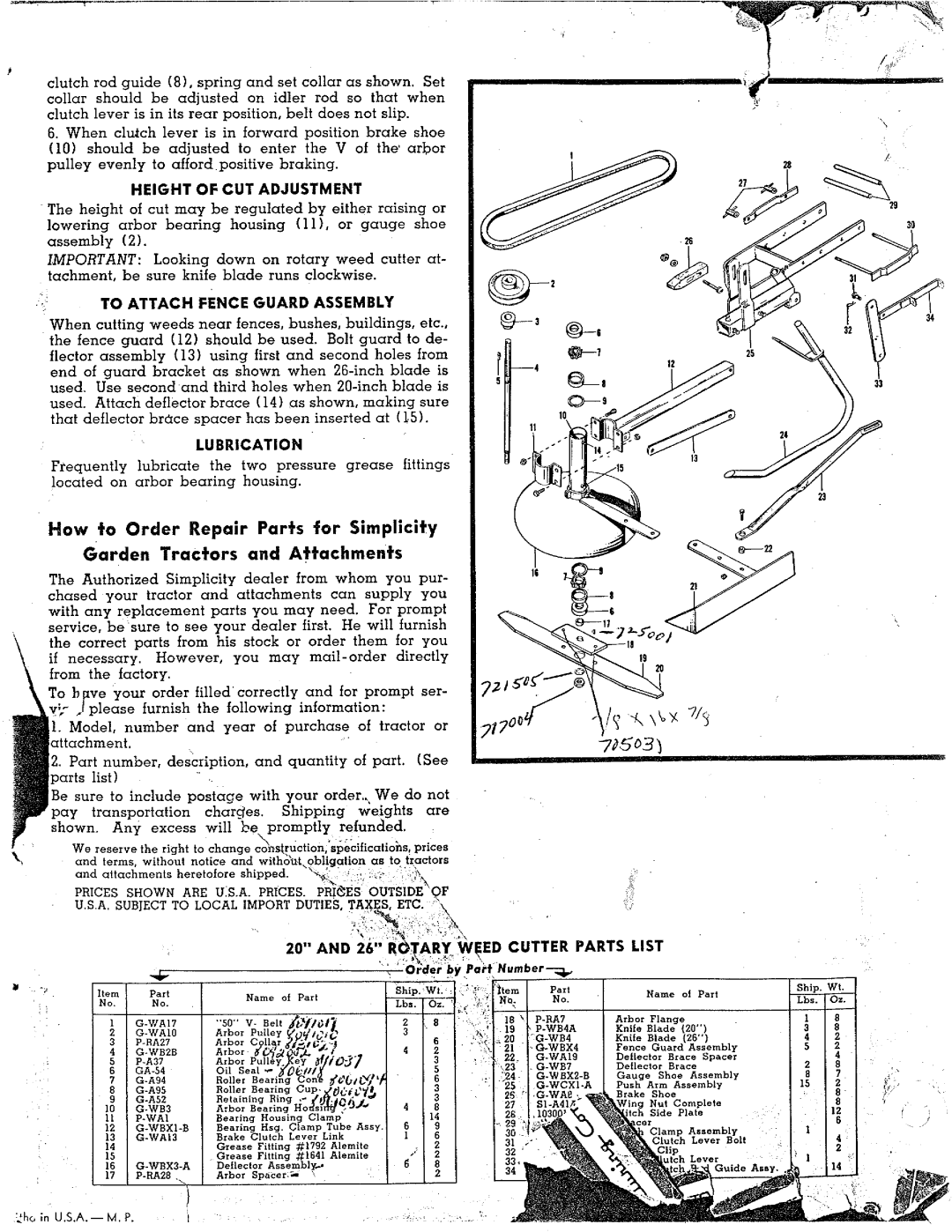 Simplicity 26 manual 