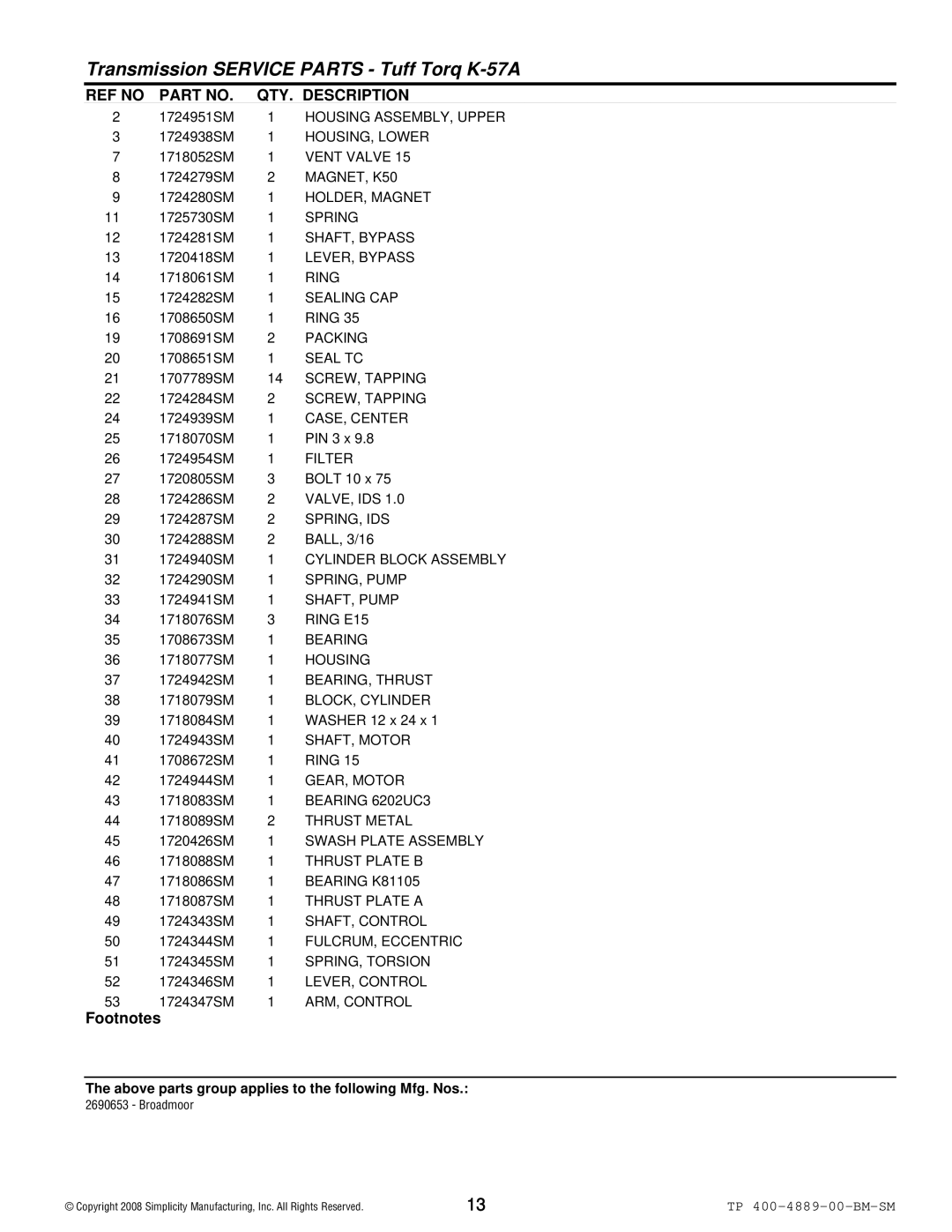 Simplicity 2600 Series Housing ASSEMBLY, Upper, HOUSING, Lower, Vent Valve, MAGNET, K50, HOLDER, Magnet, Spring, Ring 