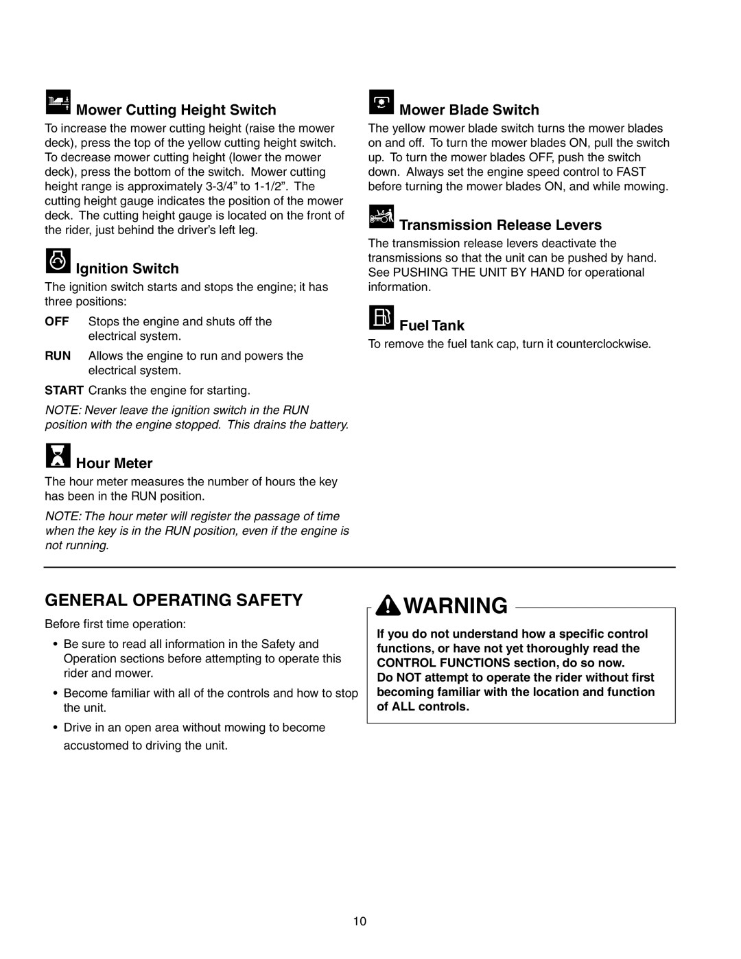 Simplicity 2690770, 2690716 instruction sheet General Operating Safety 