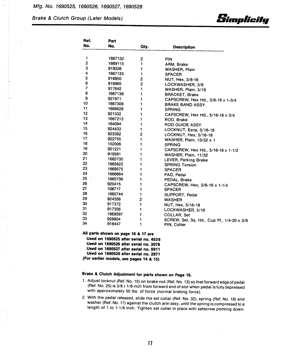 Simplicity 3100 Series manual 