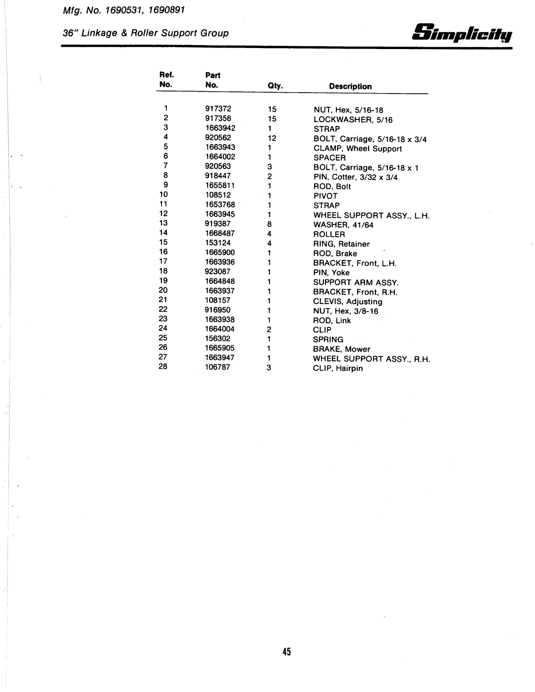 Simplicity 3100 Series manual 