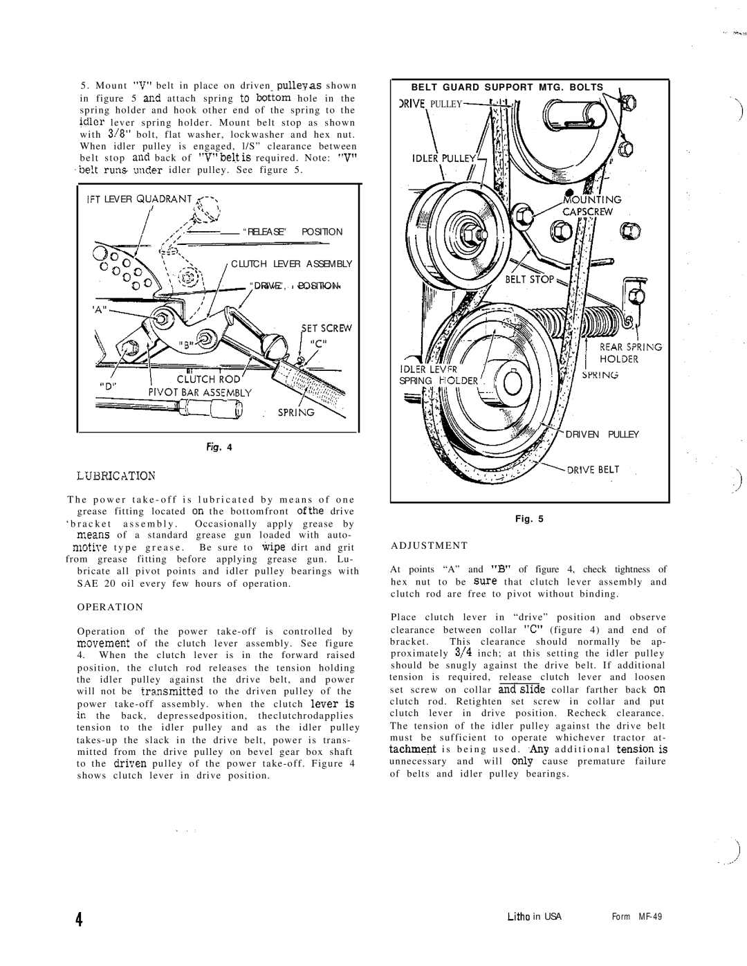 Simplicity 319 manual Luurication 