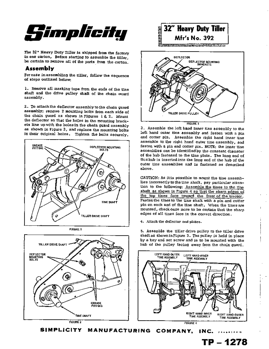 Simplicity 392 manual 