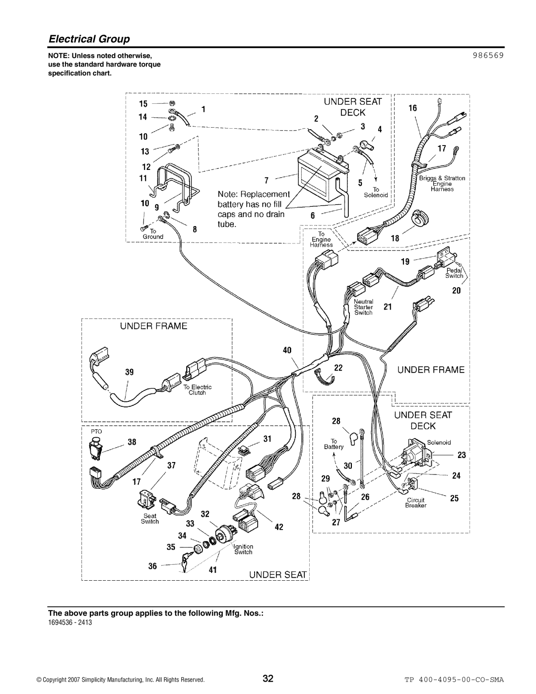 Simplicity 2400 Series manual 986569 