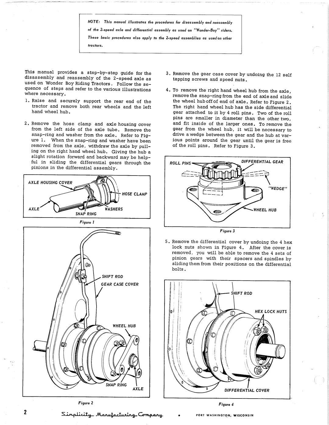 Simplicity 400 manual 