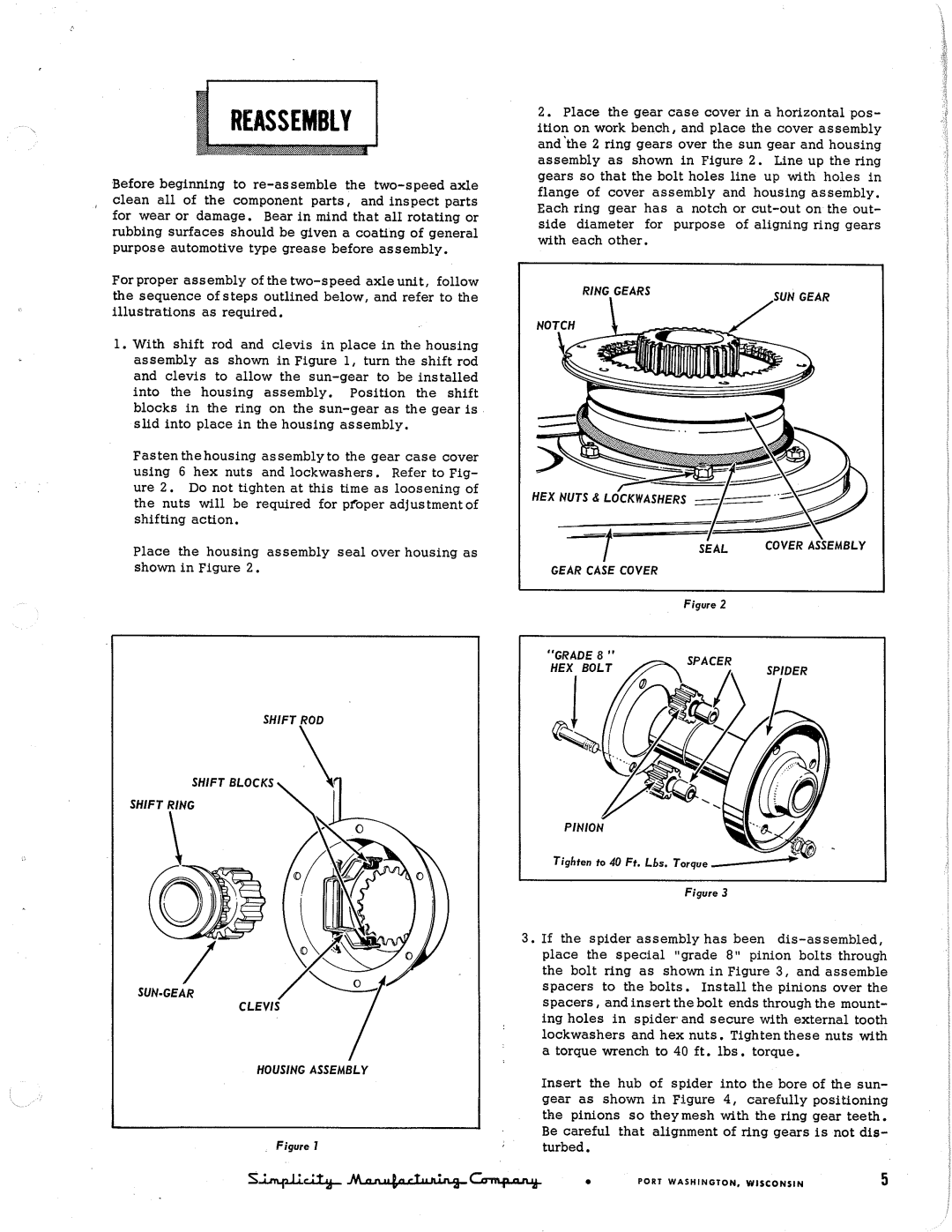 Simplicity 400 manual 