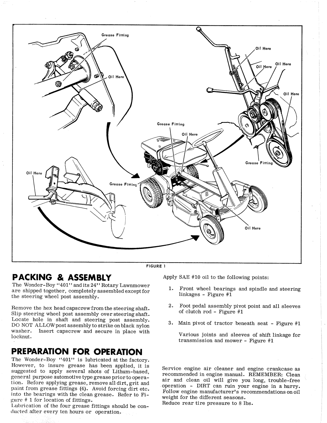 Simplicity 401 manual 