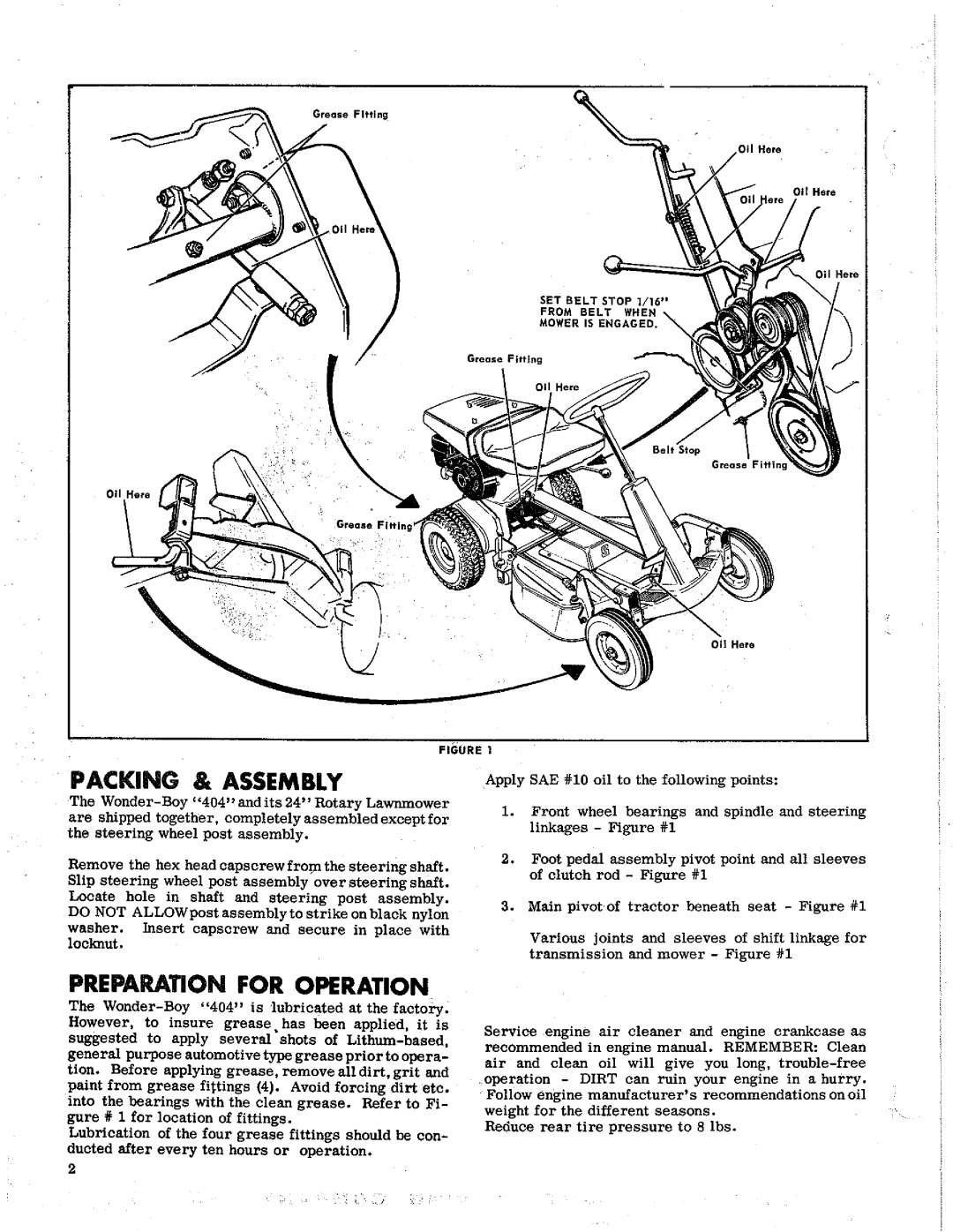 Simplicity 404 manual 