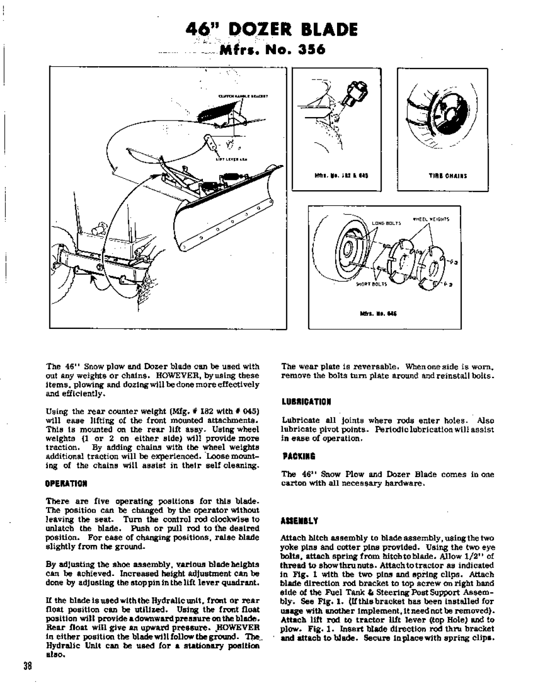 Simplicity 497, 496 manual 