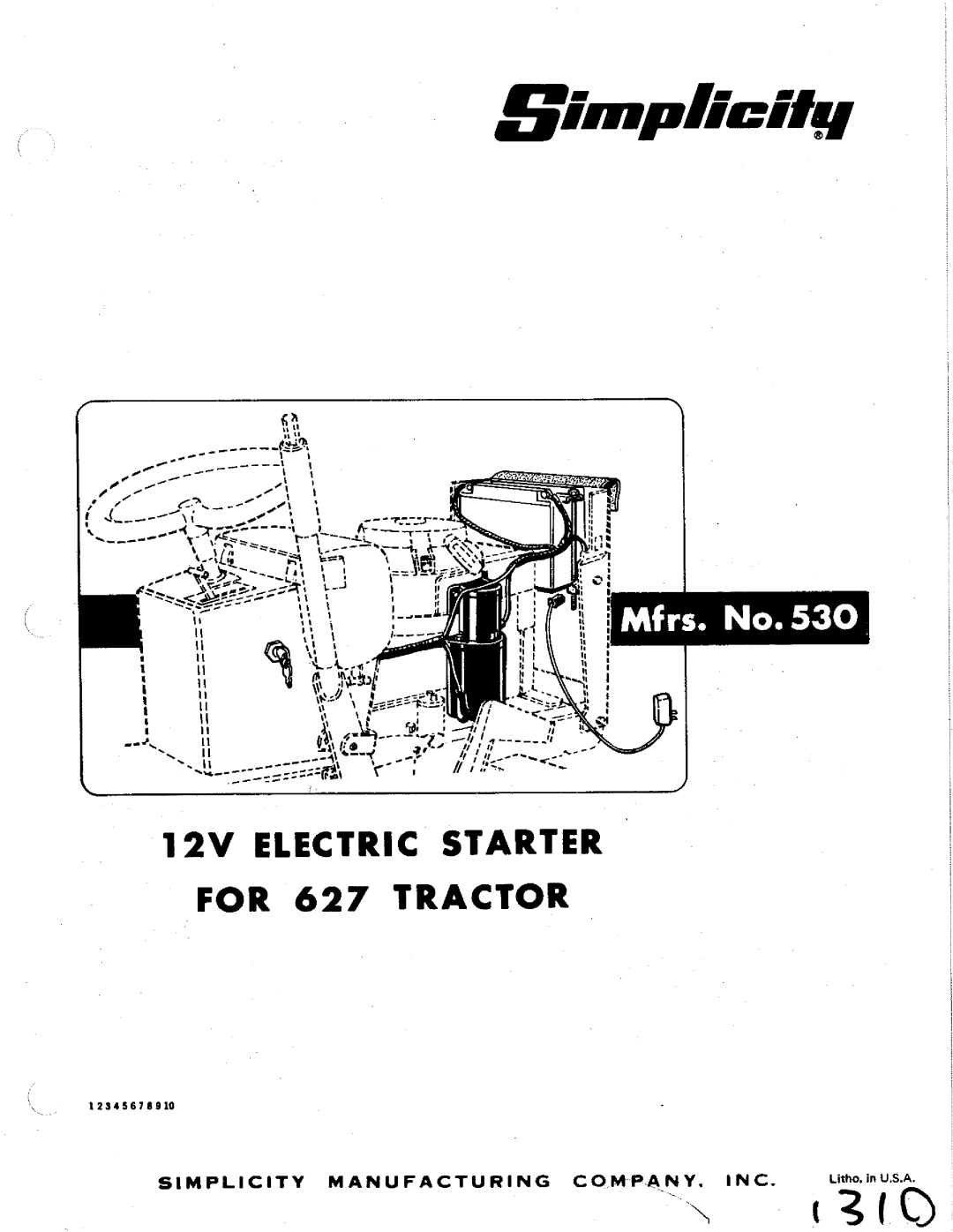 Simplicity 530 manual 