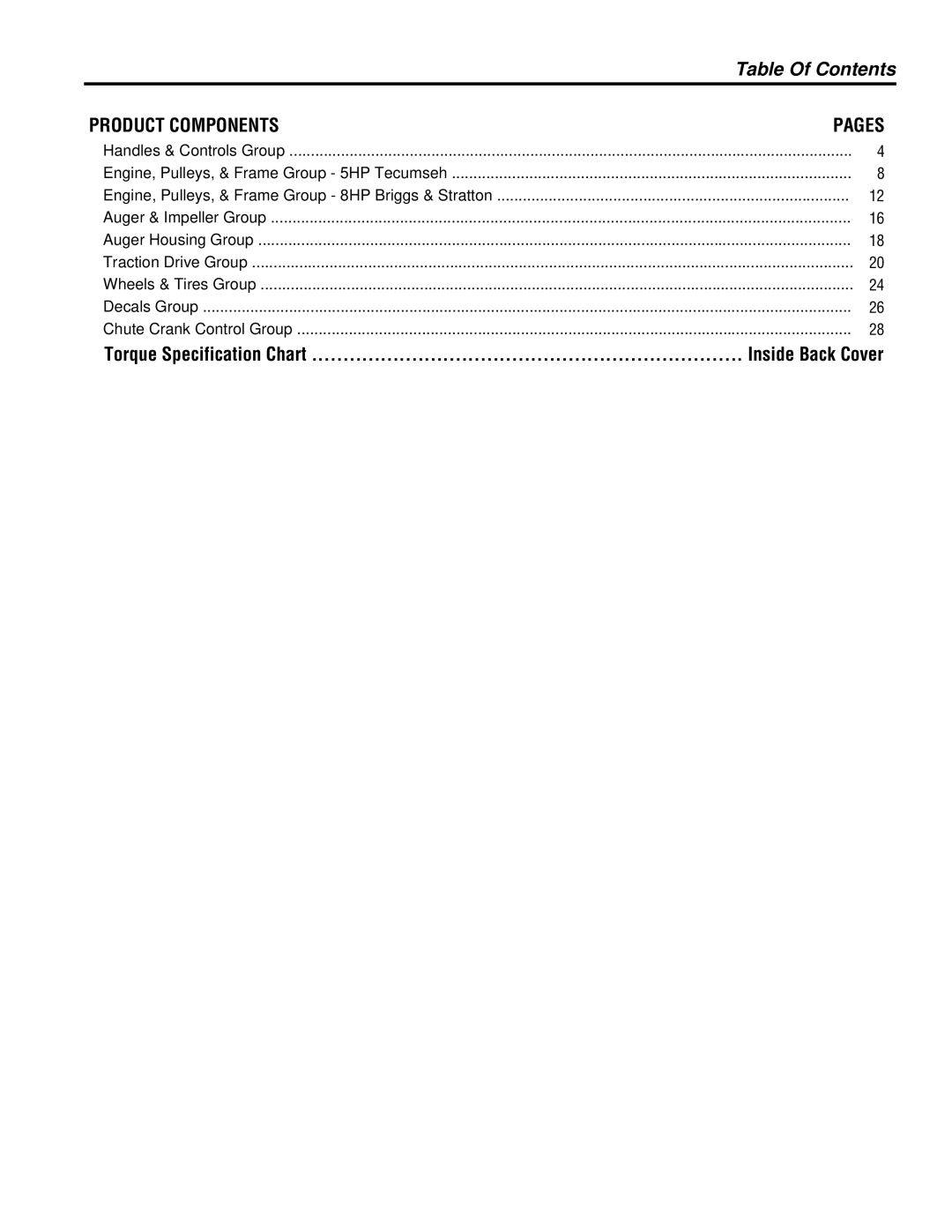 Simplicity 555M, 860E, 860M manual Table Of Contents 