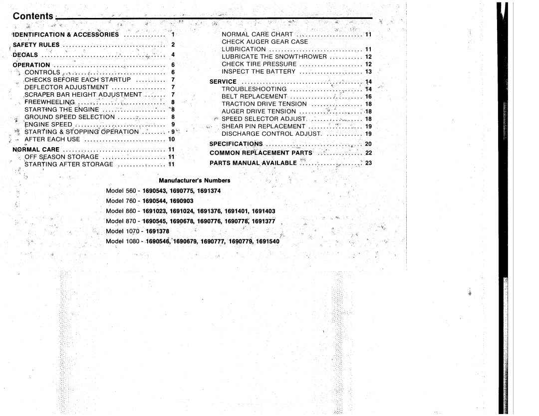 Simplicity 1070, 560, 760 manual 