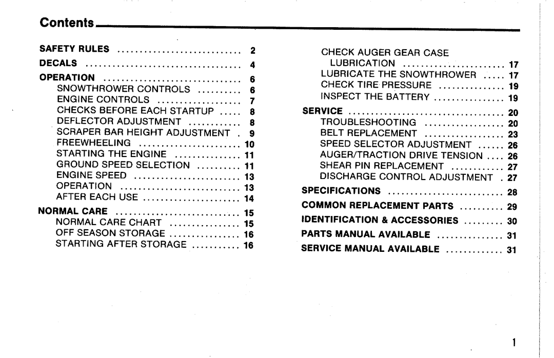 Simplicity 560S manual 