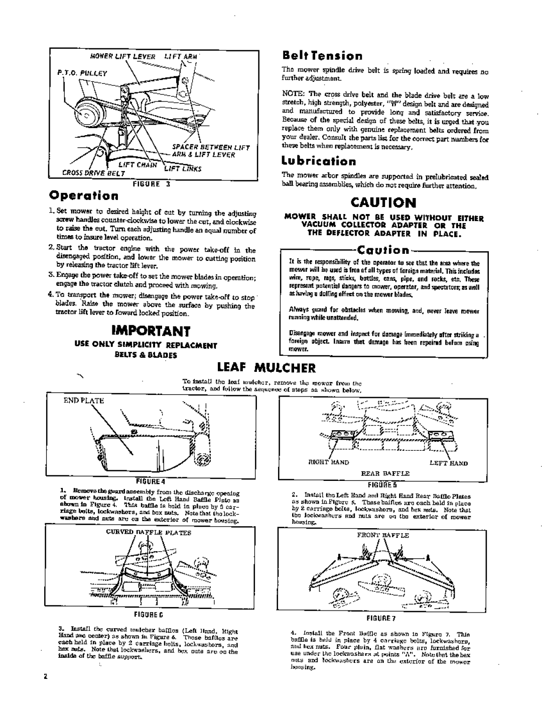 Simplicity 576, 457 manual 