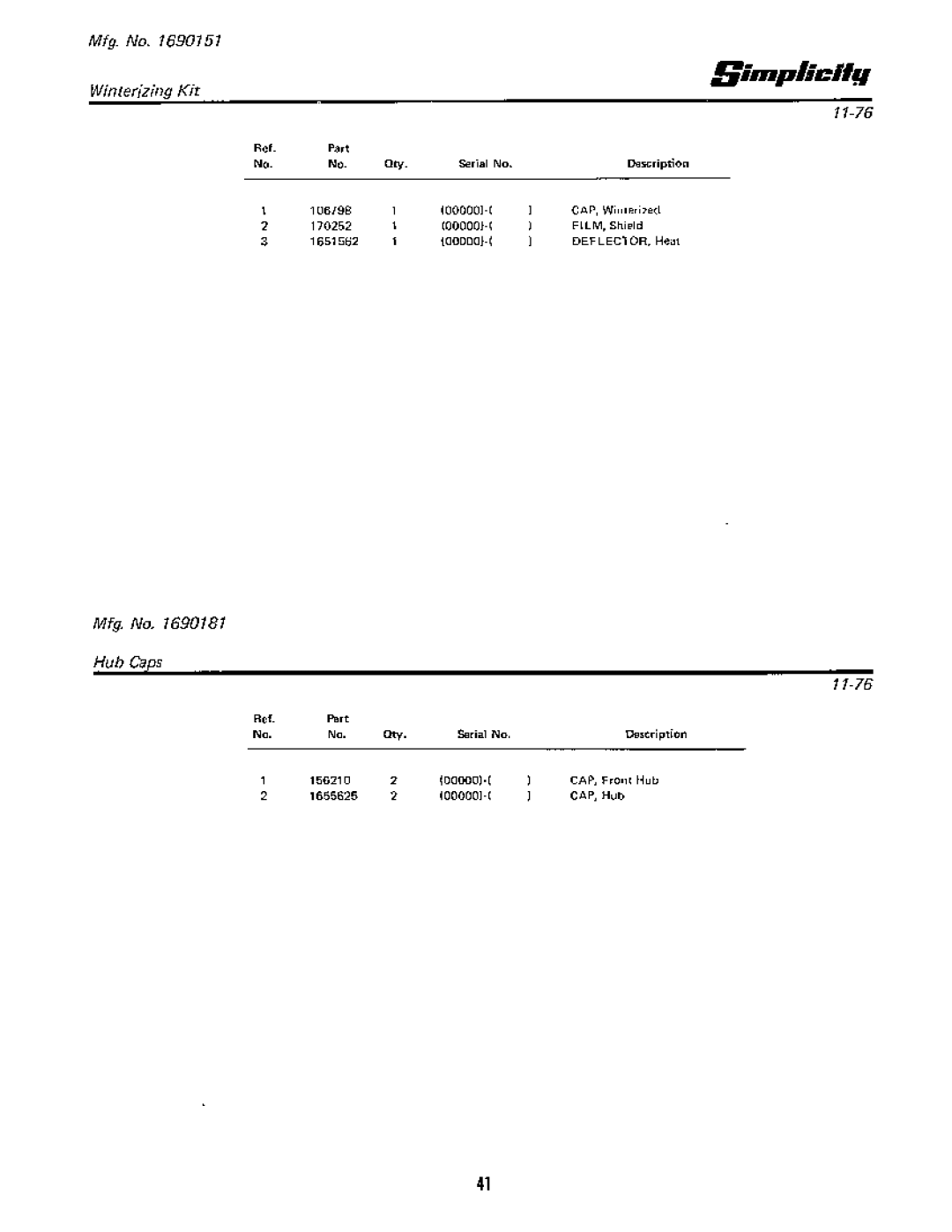 Simplicity 6000 manual 