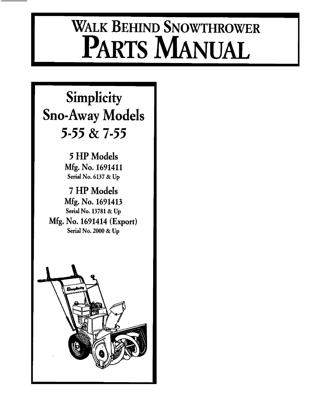 Simplicity 2000 & Up, 6137 & Up, 13781 & Up manual 