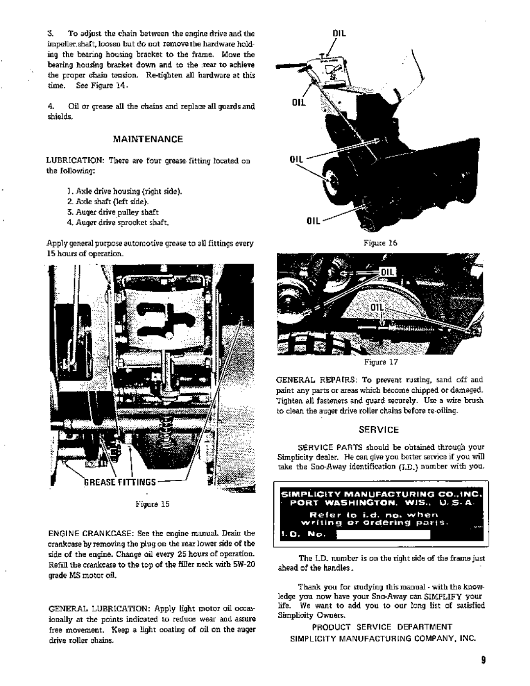 Simplicity 742, 652 manual 