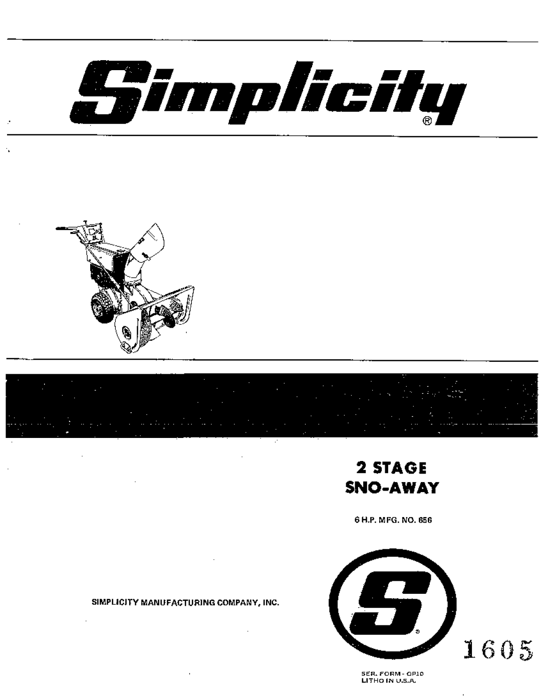 Simplicity 656 manual 