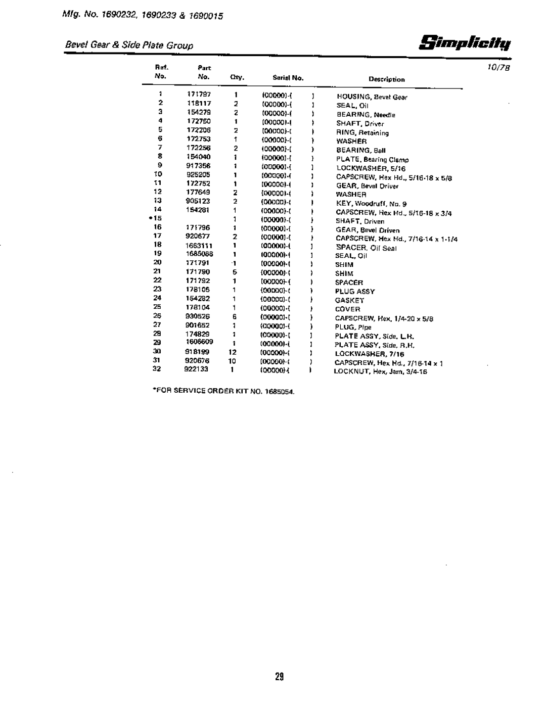 Simplicity 7013 S manual 