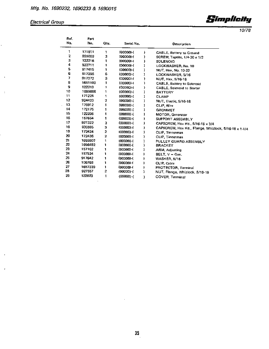 Simplicity 7013 S manual 