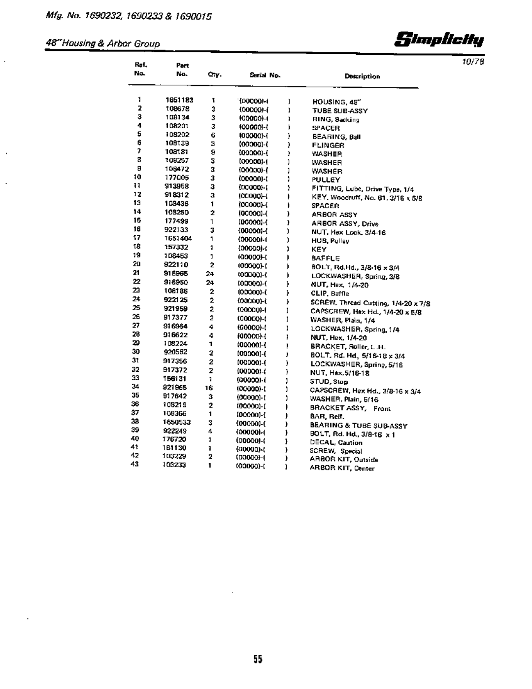 Simplicity 7013 S manual 