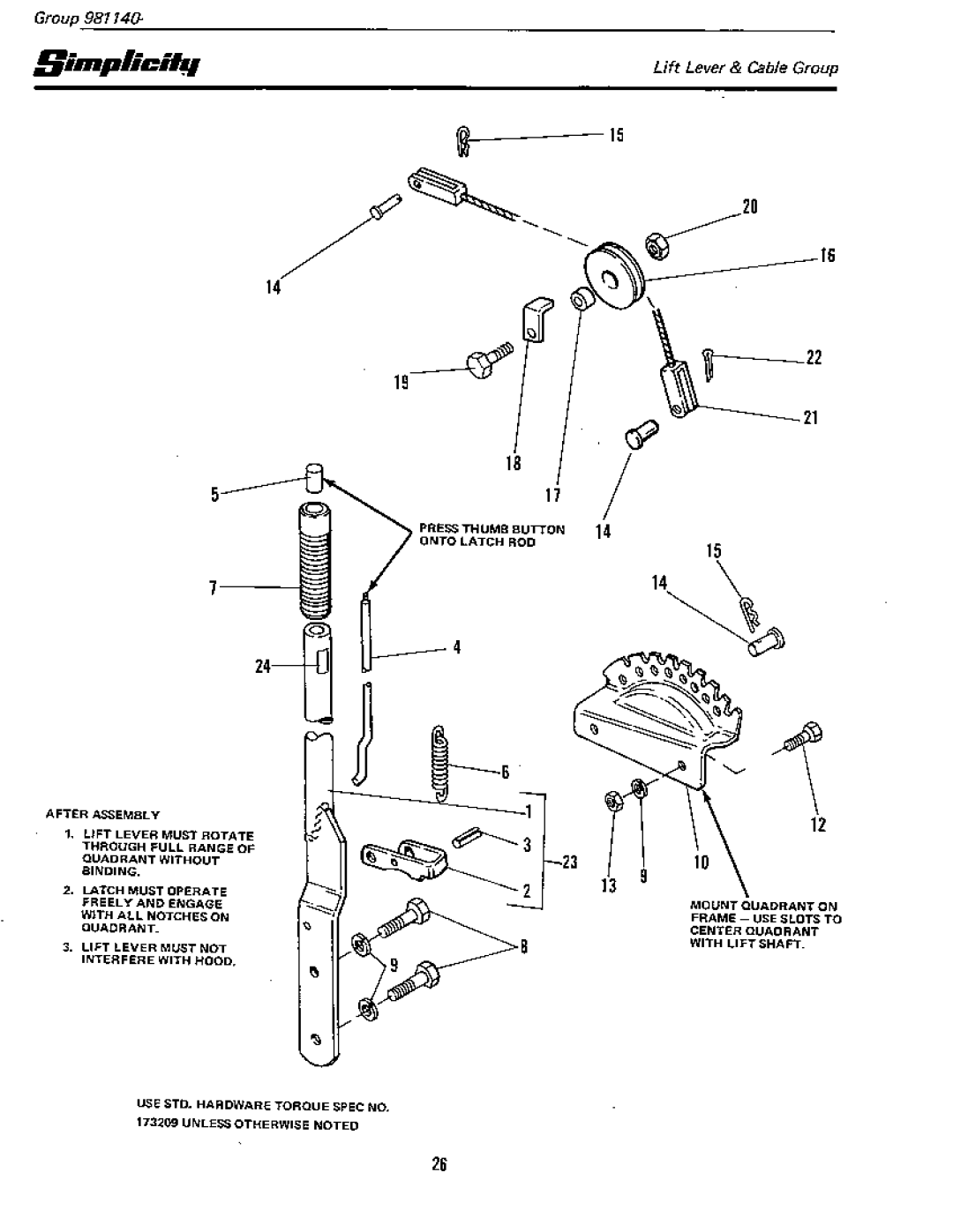 Simplicity 7014S manual 