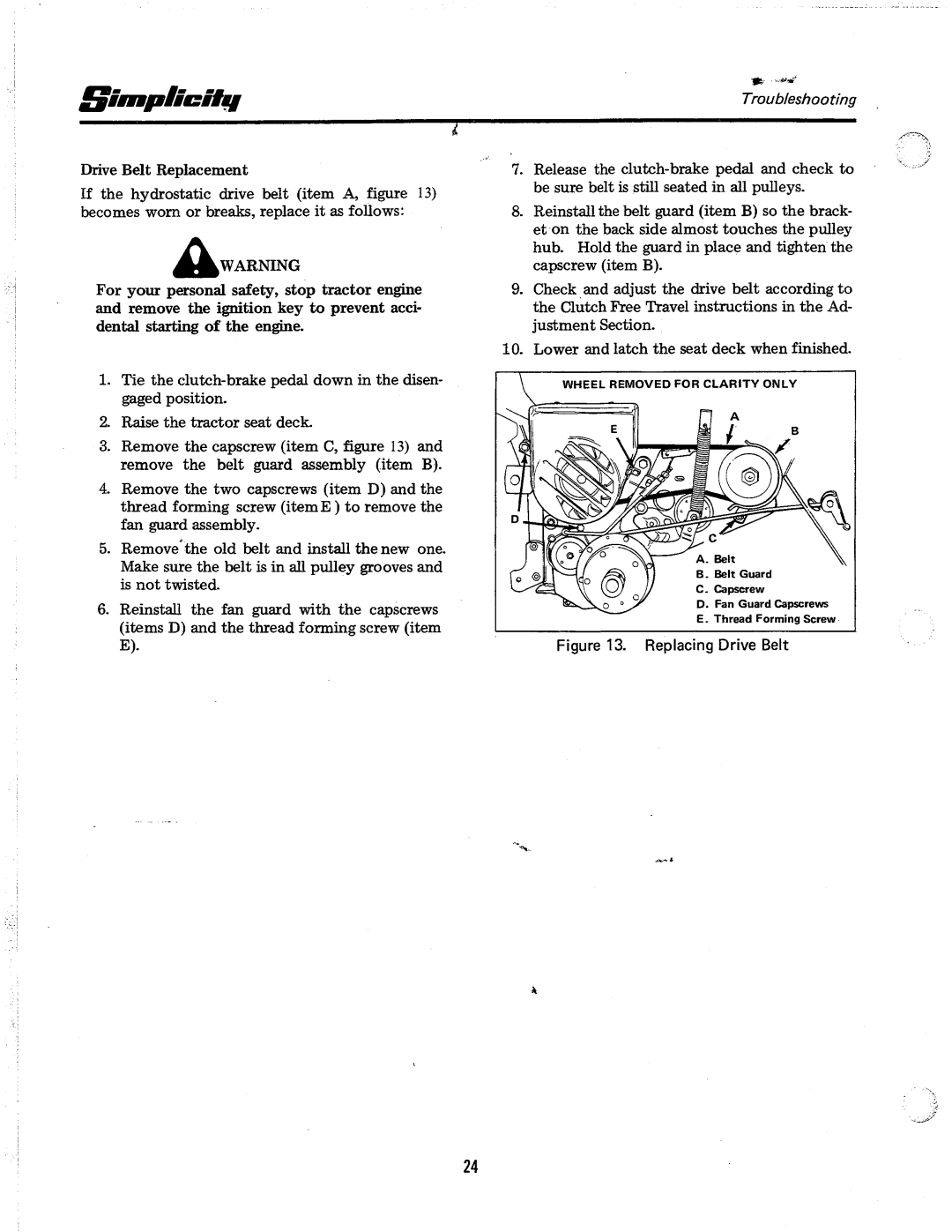 Simplicity 7018H manual 