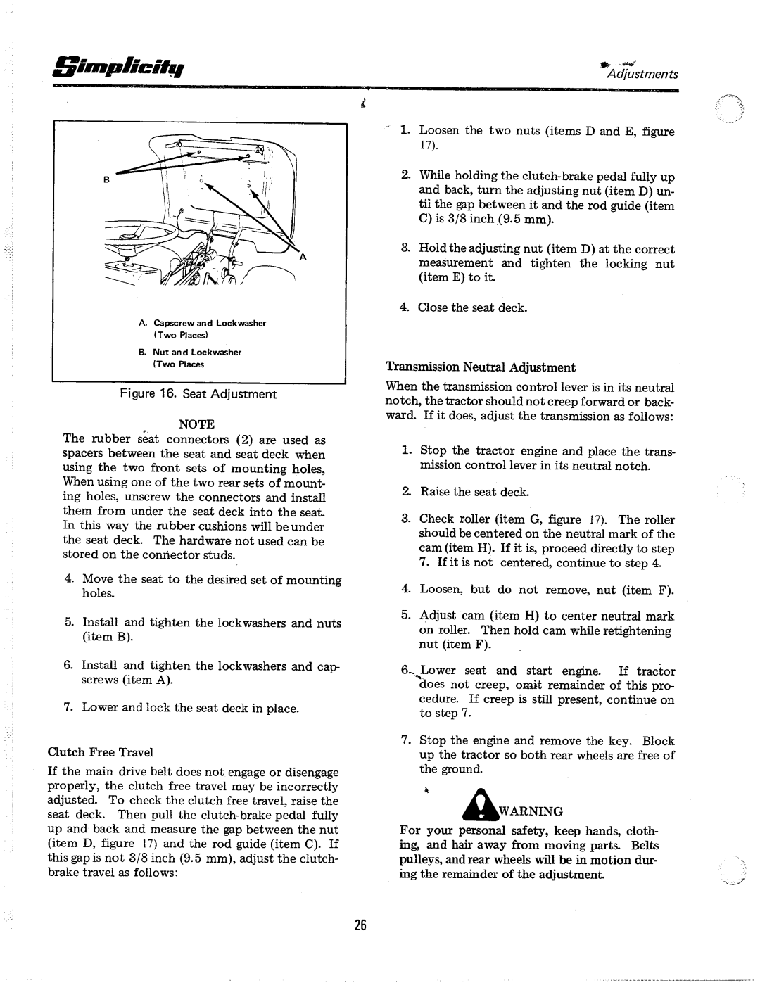 Simplicity 7018H manual 