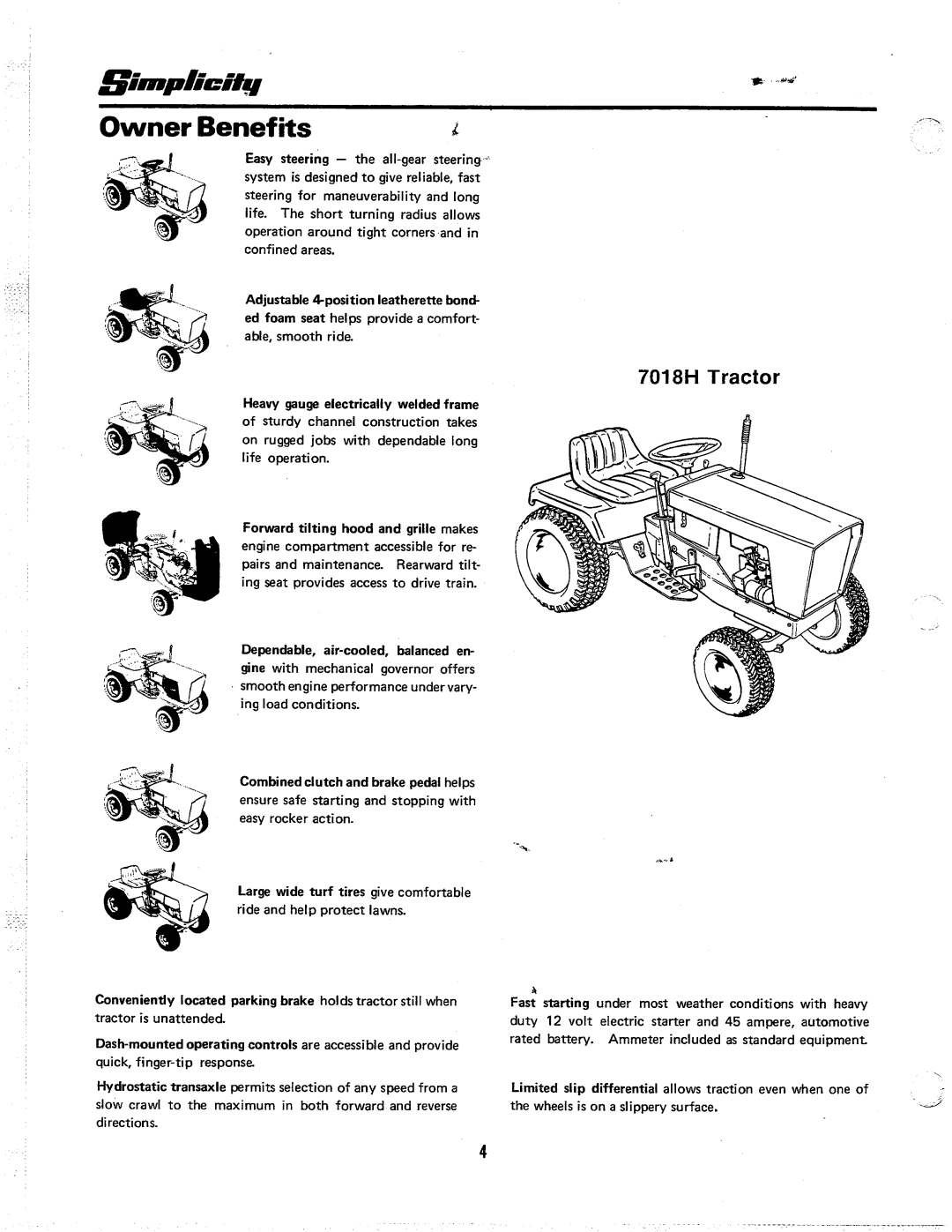 Simplicity 7018H manual 