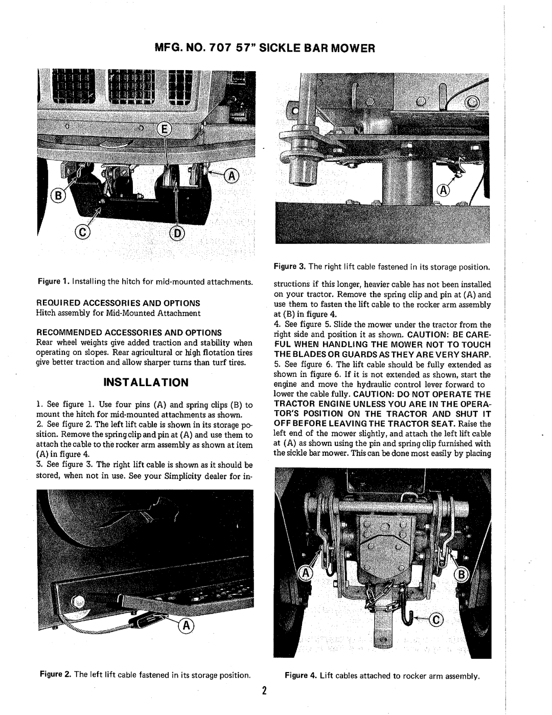 Simplicity 707 manual 