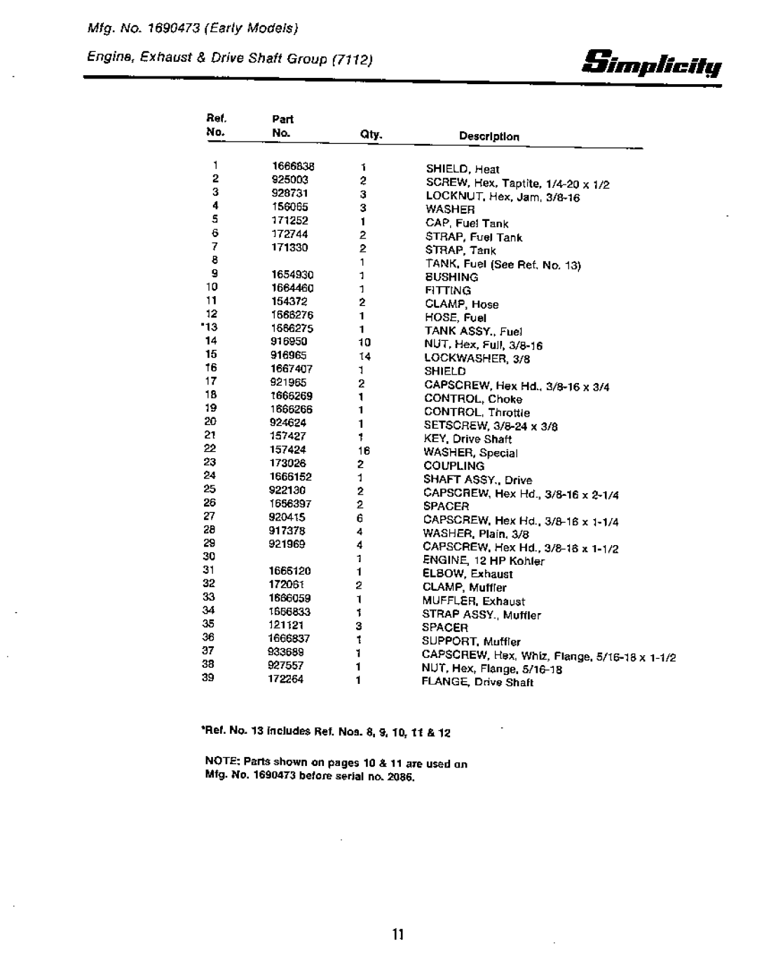 Simplicity 7100 Hydrostatic Series manual 